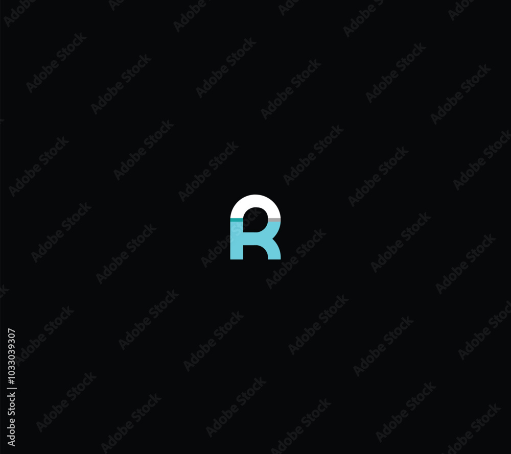 Letter R or KR logo design with black background. Letter R or KR logo design with black background.