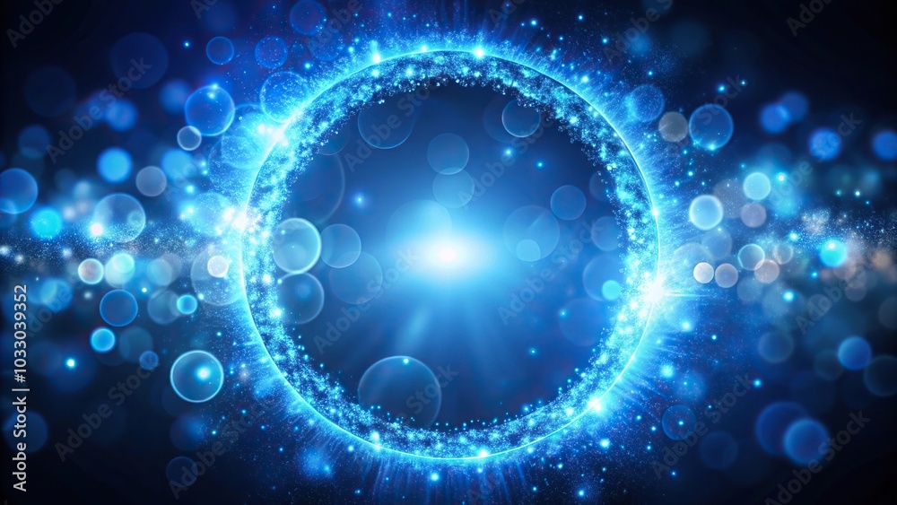 Obraz premium abstract blue light background with circle