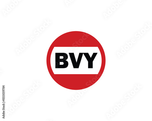 BVY logo design vector template. BVY