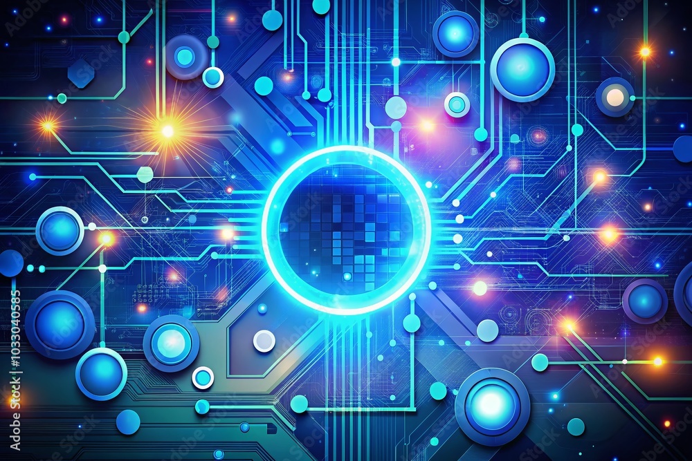 Abstract Futuristic Circuit Board Design for Technology Communication Background Abstract Futuristic Circuit Board Design for Technology Communication Background