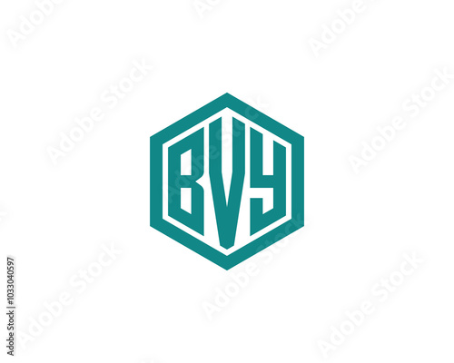 BVY logo design vector template. BVY