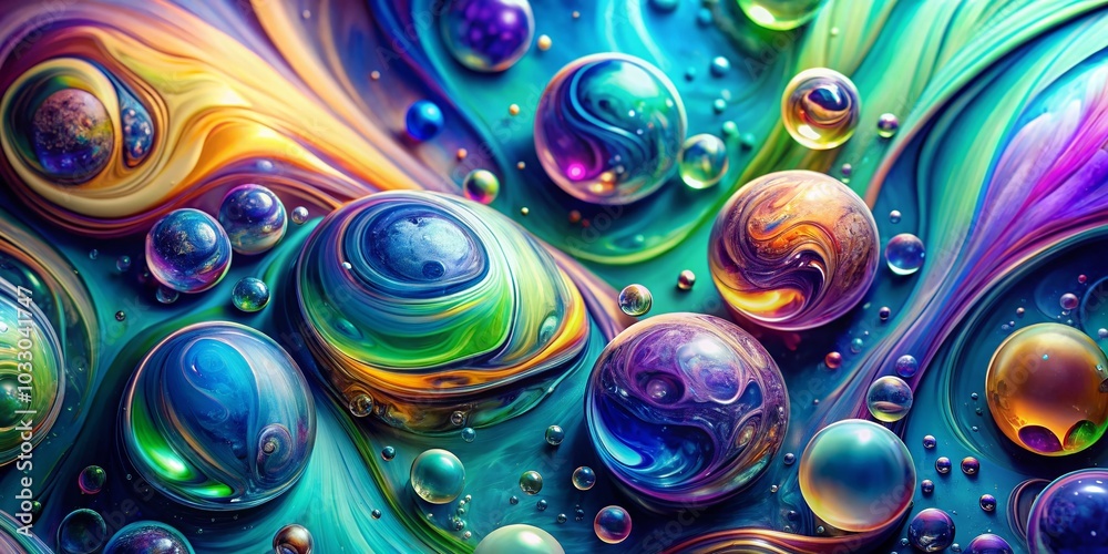 Abstract Liquid Art Background with Swirling Colors and Bubbles for Creative Projects Abstract Liquid Art Background with Swirling Colors and Bubbles for Creative Projects