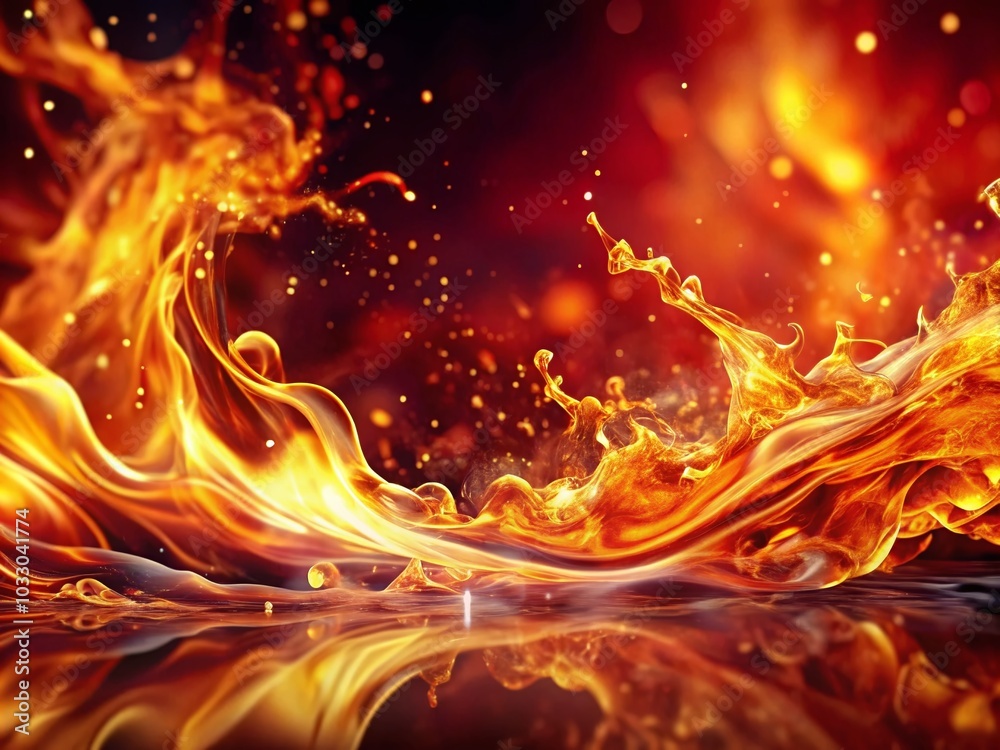 Abstract Liquid Fire Background - Smooth Lines and Particles in 4K 60fps for Dynamic Visuals Abstract Liquid Fire Background - Smooth Lines and Particles in 4K 60fps for Dynamic Visuals