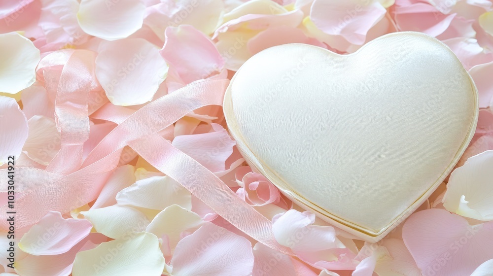 Heart-shaped Box on Soft Petals for Romantic Events Heart-shaped Box on Soft Petals for Romantic Events