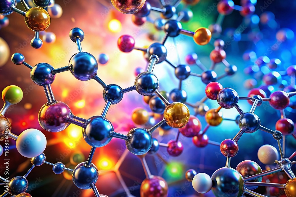 Abstract Molecular Structures in Chemical Engineering - Medical Conceptual Background Illustration Abstract Molecular Structures in Chemical Engineering - Medical Conceptual Background Illustration