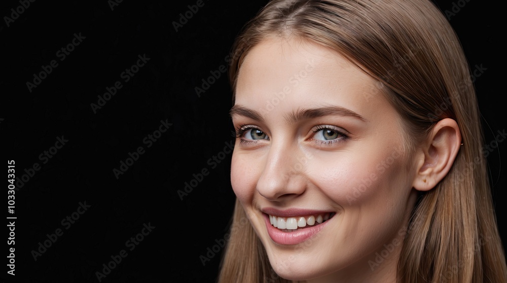 Beautiful young woman studio portrait, isolated Beautiful young woman studio portrait, isolated