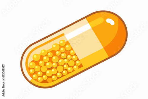  Antibiotic pill capsules fallling