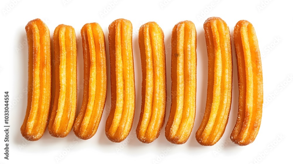 Churros isolated on white background. Churros isolated on white background.