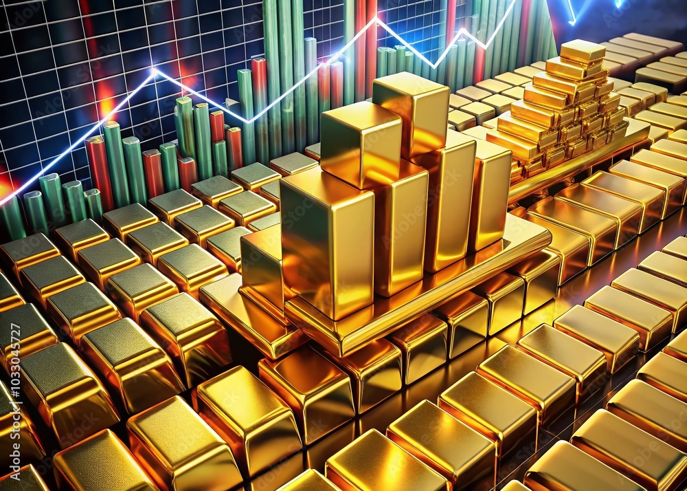 Aerial View of Premium Gold Bars for Investment and Financial Growth Concepts Aerial View of Premium Gold Bars for Investment and Financial Growth Concepts