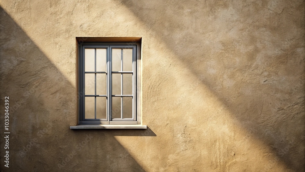 Minimalist window drop diagonal shadow overlay on wall texture background Minimalist window drop diagonal shadow overlay on wall texture background
