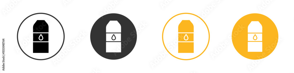 Water bottle icon black and white vector outline sign Water bottle icon black and white vector outline sign