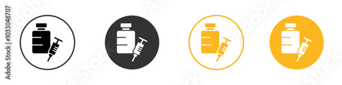 vial medical icon black and white vector outline sign