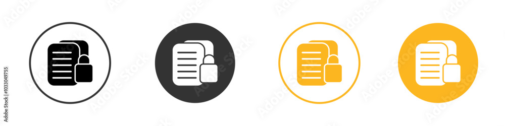 data protection icon black and white vector outline sign data protection icon black and white vector outline sign