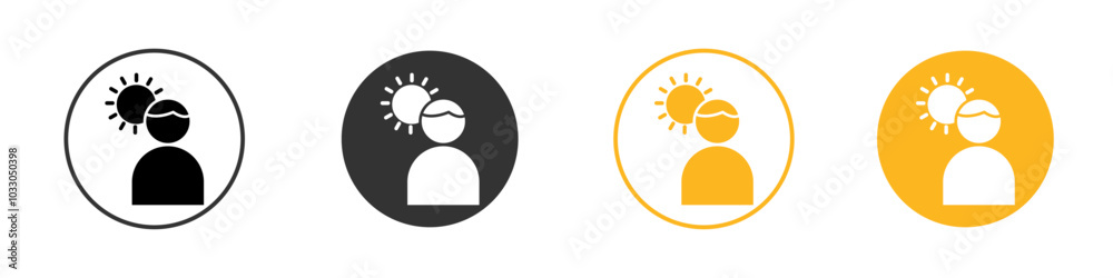 hot human icon black and white vector outline sign hot human icon black and white vector outline sign