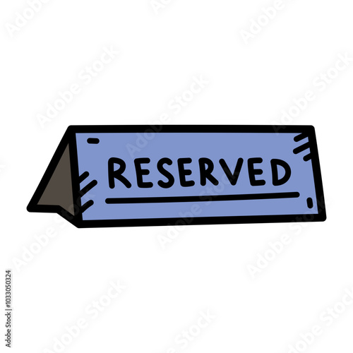 Reserved Sign Doodle Illustration