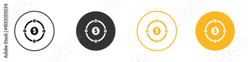hedge fund icon black and white vector outline sign