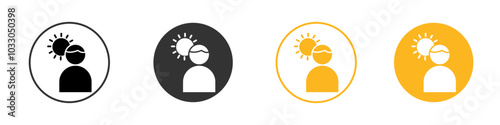 hot human icon black and white vector outline sign