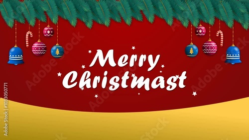 Merry christmast papercut motion banner