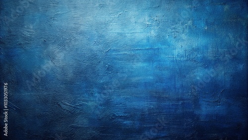 Close-up view of zoomed-in painting with dark blue shade, details of brush strokes and texture