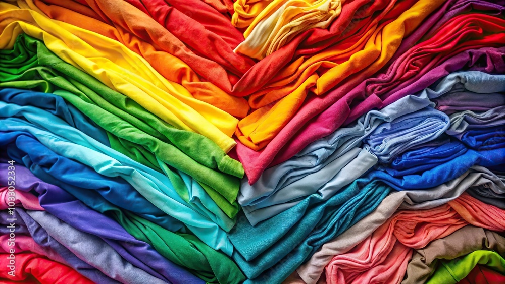 Colorful background of clothes aligned in spectrum Colorful background of clothes aligned in spectrum