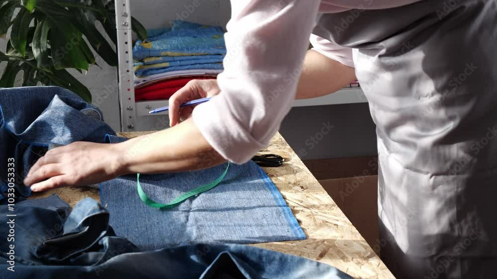 In reusing jeans, the textile is sometimes changed through cutting and sewing or through decorating the textiles with paints, patches and other textiles in a process referred to as DIY In reusing jeans, the textile is sometimes changed through cutting and sewing or through decorating the textiles with paints, patches and other textiles in a process referred to as DIY