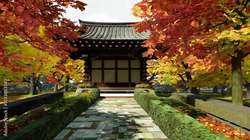 Autumn in Japan with vibrant foliage and traditional landscapes Autumn in Japan with vibrant foliage and traditional landscapes