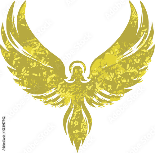 Retro Angel Wings logo vector. 	