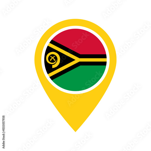 Vanuatu flag location icon