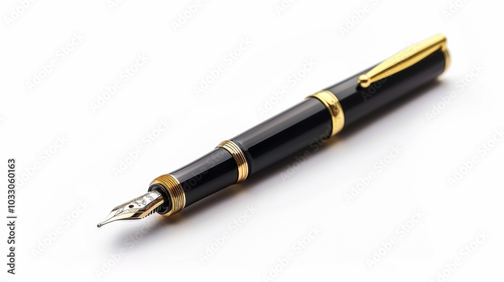 Fountain writing pen isolated on white background Fountain writing pen isolated on white background