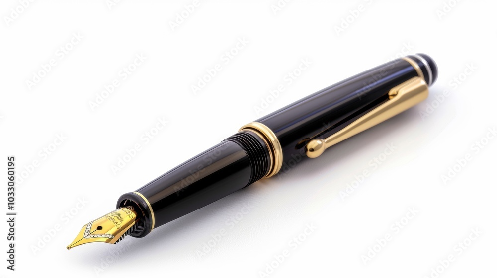 Fountain writing pen isolated on white background Fountain writing pen isolated on white background