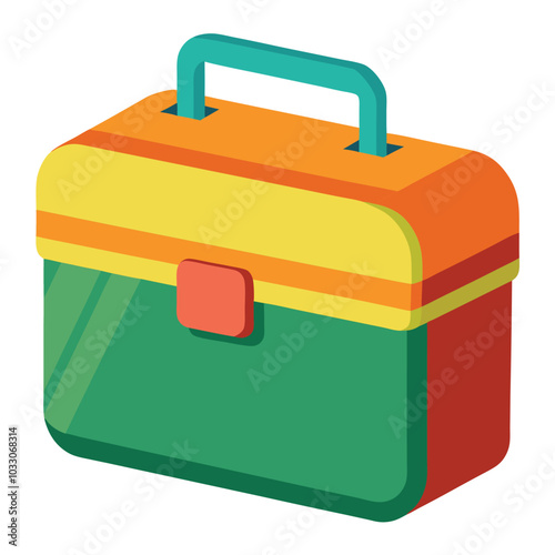 Lunchbox vector illustration isolated on a white background