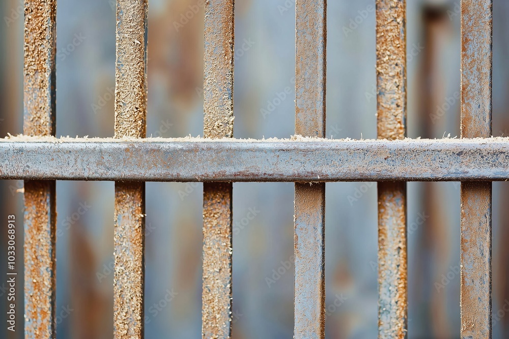 A Close Up View of Rusty Bars in an Industrial Setting