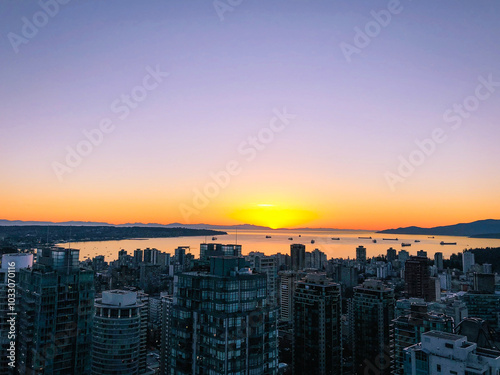 Wallpaper Mural Sunset over Vancouver British Columbia Torontodigital.ca