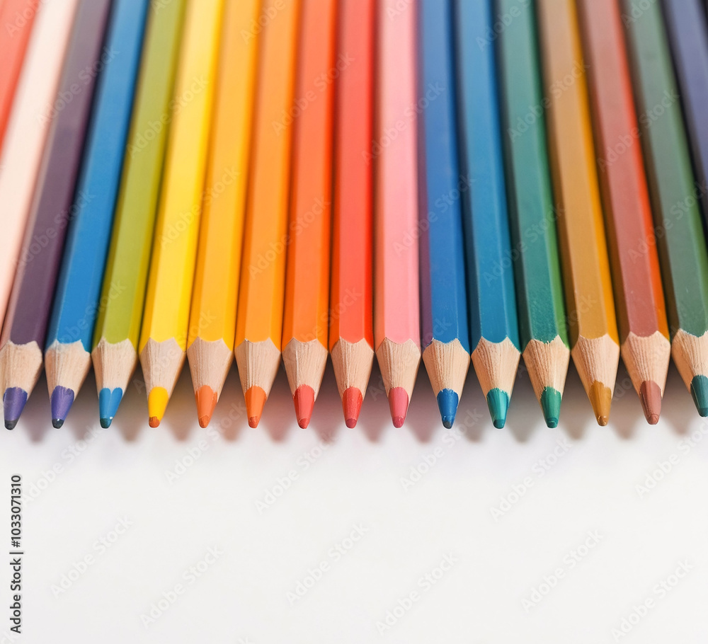 color pencils isolated on white background color pencils isolated on white background
