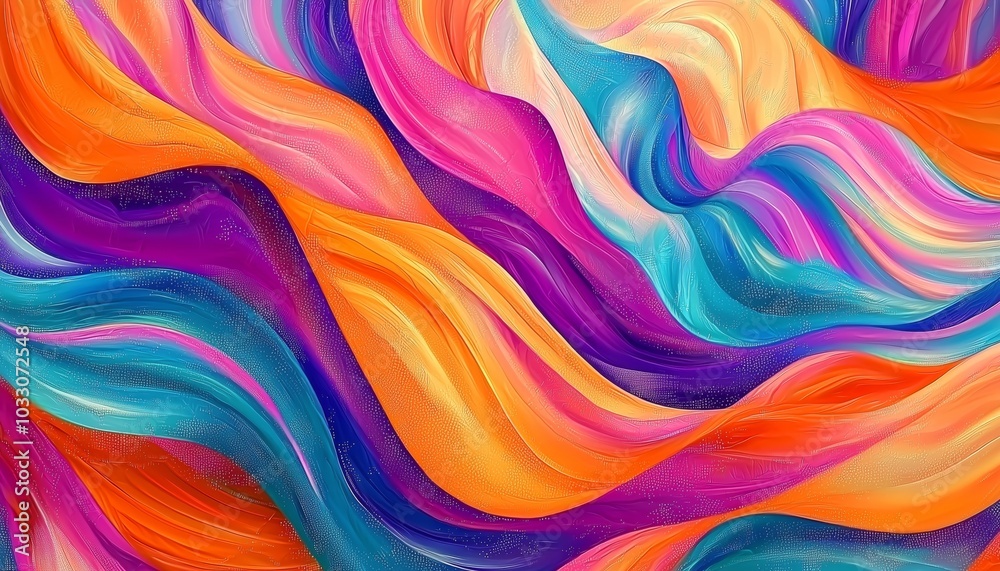 Vibrant Waves of Color in Abstract Art Design Vibrant Waves of Color in Abstract Art Design