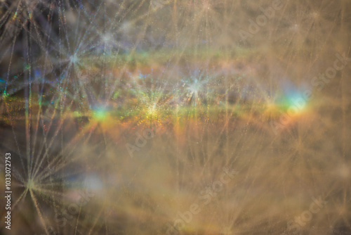 glass lattice web with prism light