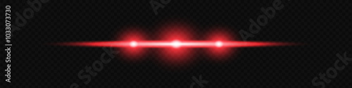 Light red effect reflections, neon illumination in red colors. Bright light lens. Police light effects, lines. Shiny stars, glowing sparks on a black background.