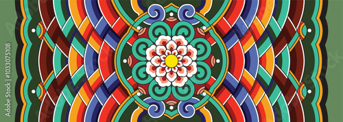 Dan-cheong. Korean traditional temple art.