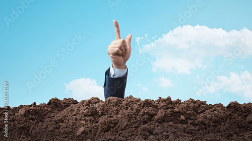 Businessman Burrowing to Su...