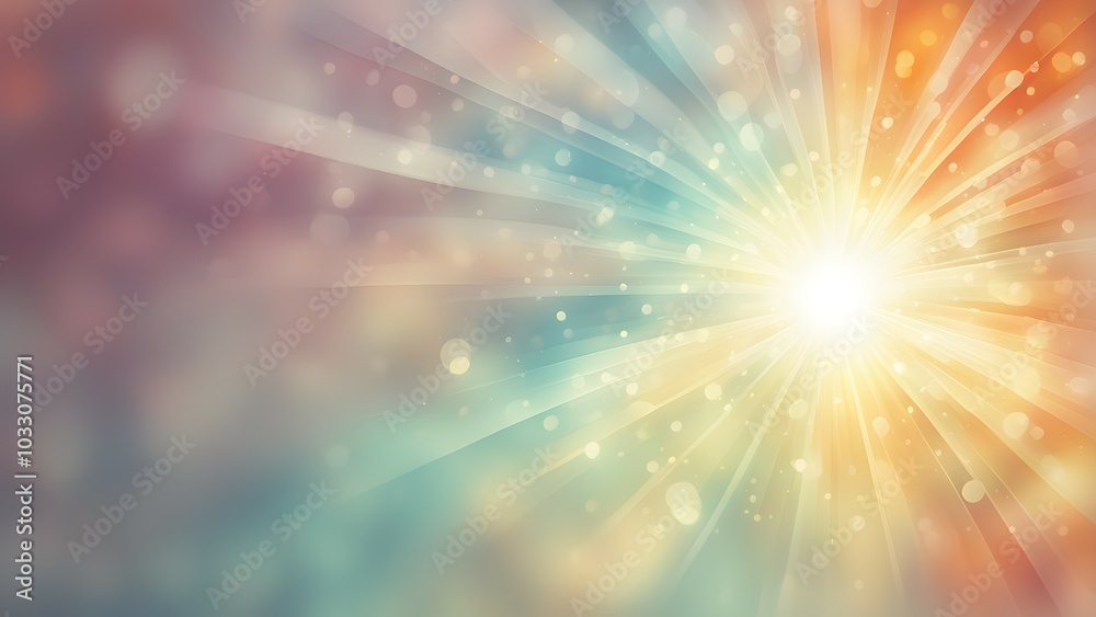 Fototapeta premium A vibrant abstract background with rays of light and soft colors.