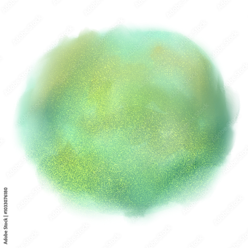 Circle Green Watercolor Abstract Shape Circle Green Watercolor Abstract Shape