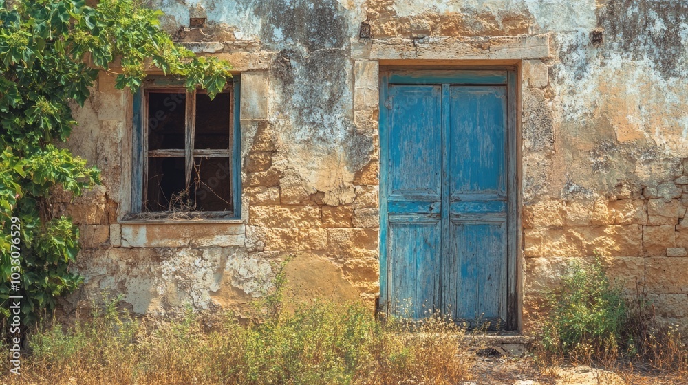 Abandoned Blue Door House Abandoned Blue Door House