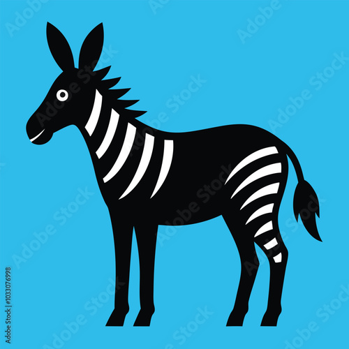 Solid color Zonkey animal vector design photo