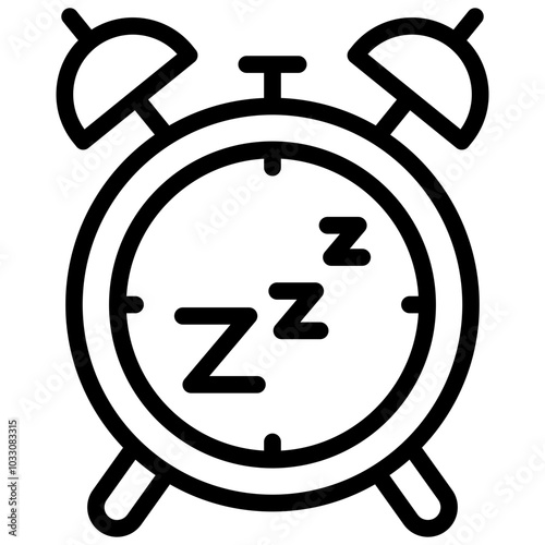 sleep icon illustration design with outline