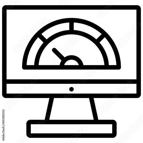 speed icon illustration design with outline