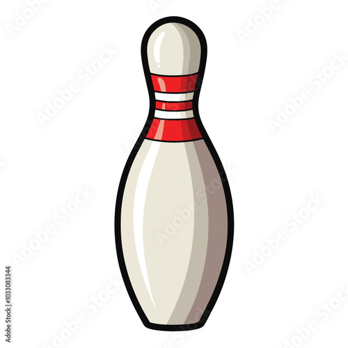 Bowling pin vector illustration isolated on a white background