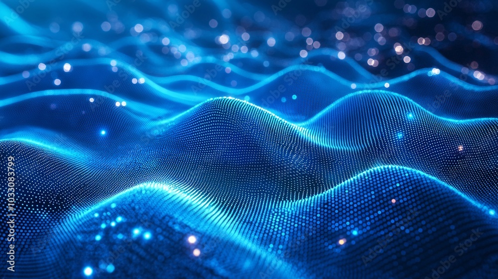 Techno Blue Grid - Futuristic Digital Design with Subtle Color Variations Techno Blue Grid - Futuristic Digital Design with Subtle Color Variations