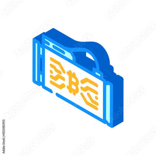 asic miner cryptocurrency mining isometric icon vector. asic miner cryptocurrency mining sign. isolated symbol illustration