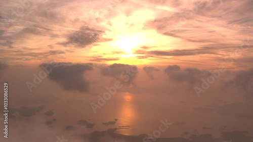 금오산 일출과 안개