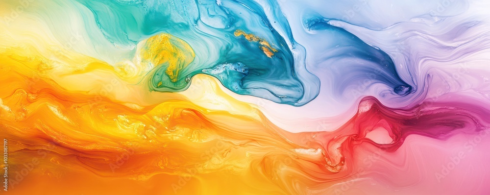 Vibrant Abstract Art with Swirling Colors and Fluid Movements in Dynamic Motion Vibrant Abstract Art with Swirling Colors and Fluid Movements in Dynamic Motion